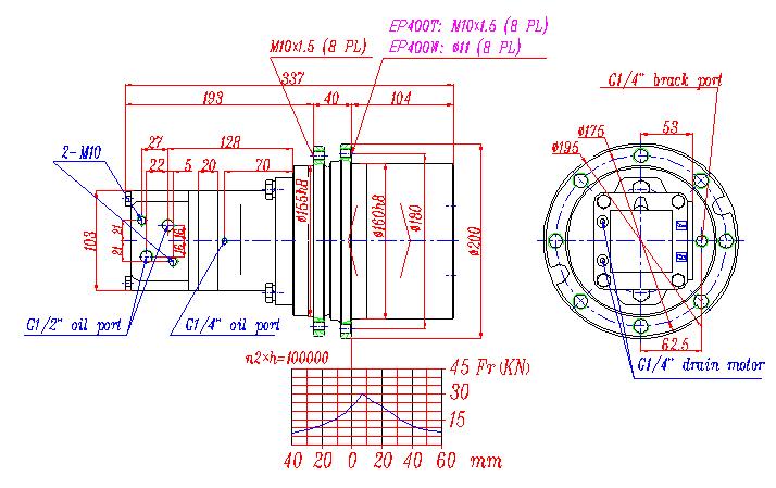 EP400T1 Planetary Track Drive EP400W1 Planetary Winch Drives