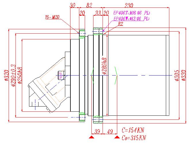EP406T3 Planetary Track Drive EP406W3 Winch Drives