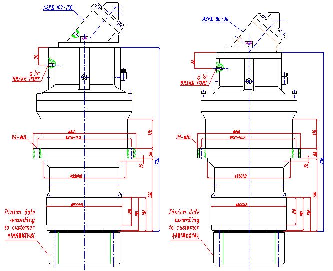 EP710BS3 Planetary Slew Drives