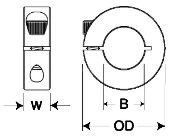 One Piece Shaft Collars (Shaft Clamps) Metric Series