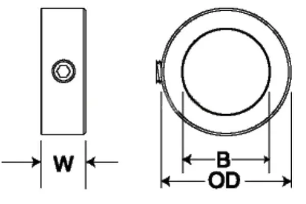 Set Screw Shaft Collars (Shaft Clamps) Metric Series