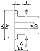 Single Double Sprockets 40 SD