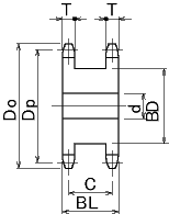 Single Double Sprockets 50 SD