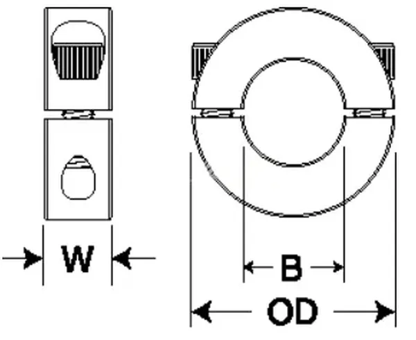 Two Piece Shaft Collars (Shaft Clamps) Metric Series